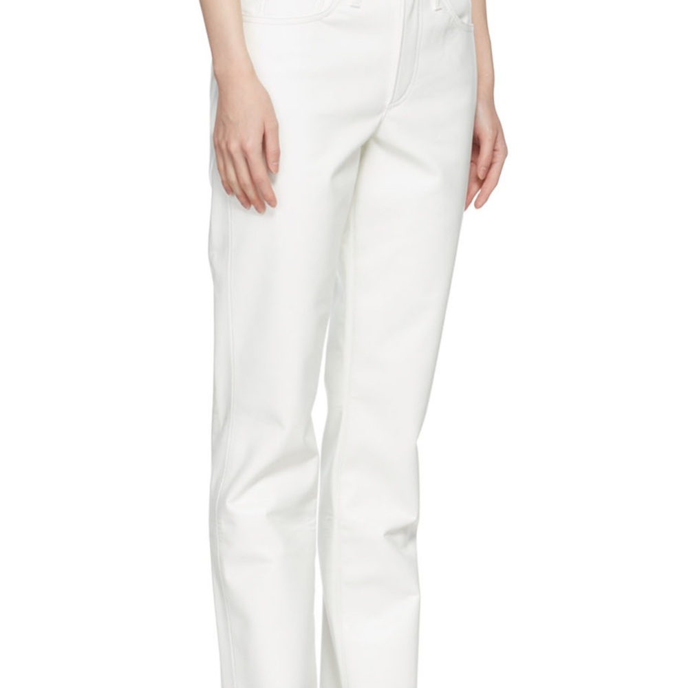 AGOLDE $348 LYLE JEAN Leather Lace Color NWT